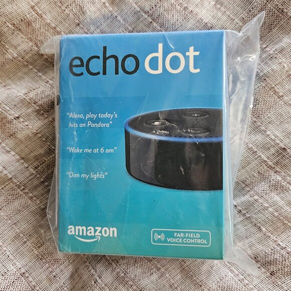 NEW SEALED BOX! Echo Dot, 2nd Generation Alexa-enabled Bluetooth Smart Speaker - Picture 1 of 2